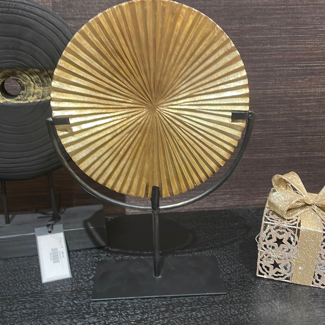 Dylan Gold Plate on Black Stand-Renaissance Design Studio