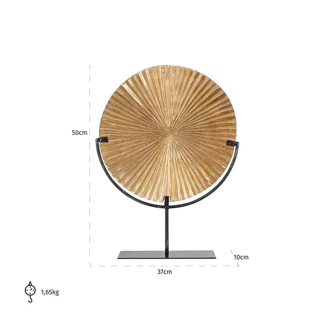Dylan Gold Plate on Black Stand-Renaissance Design Studio
