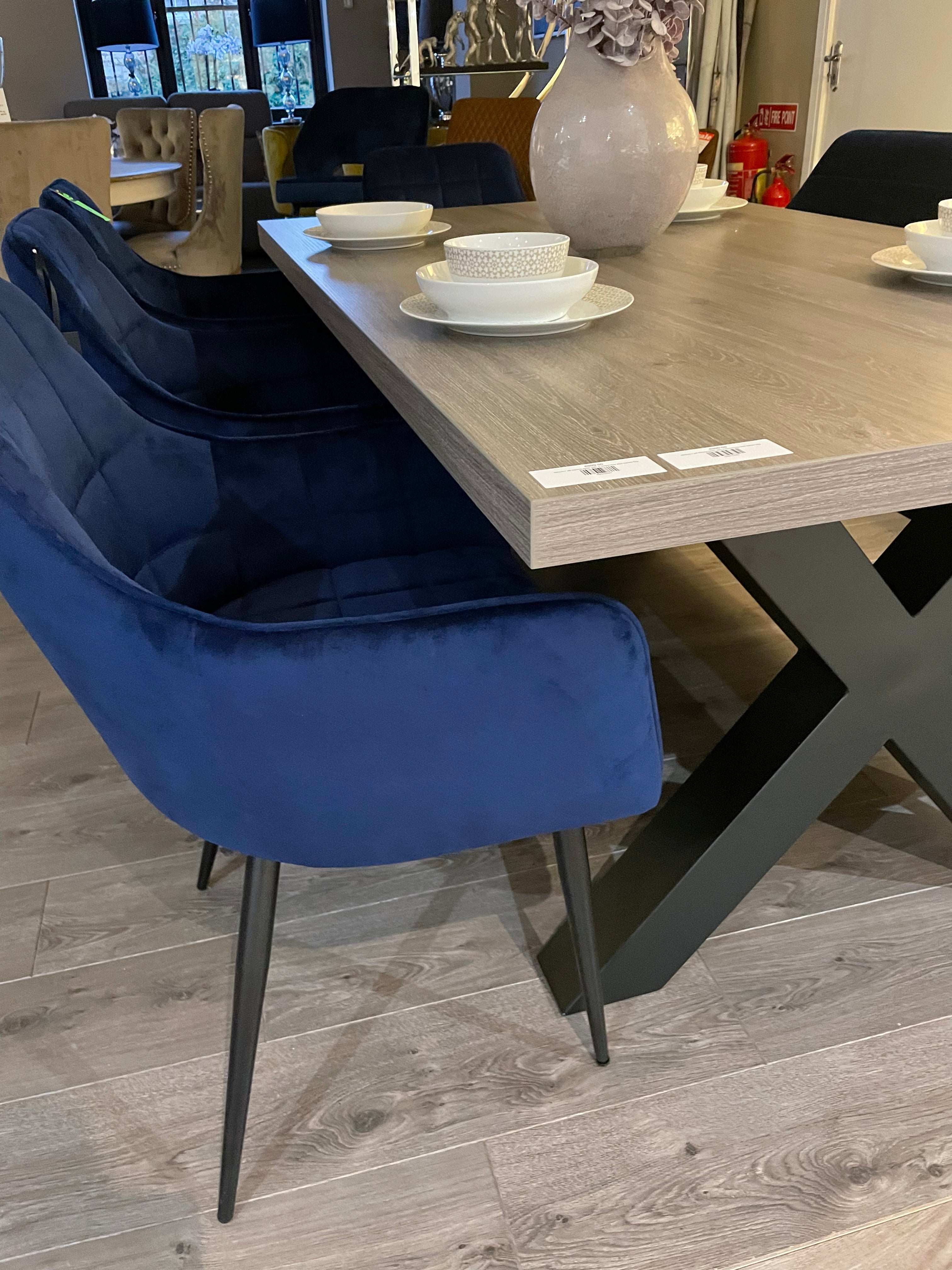 Dynasty Dining table in 2 sizes with cross leg-Dining Table-Renaissance Design Studio