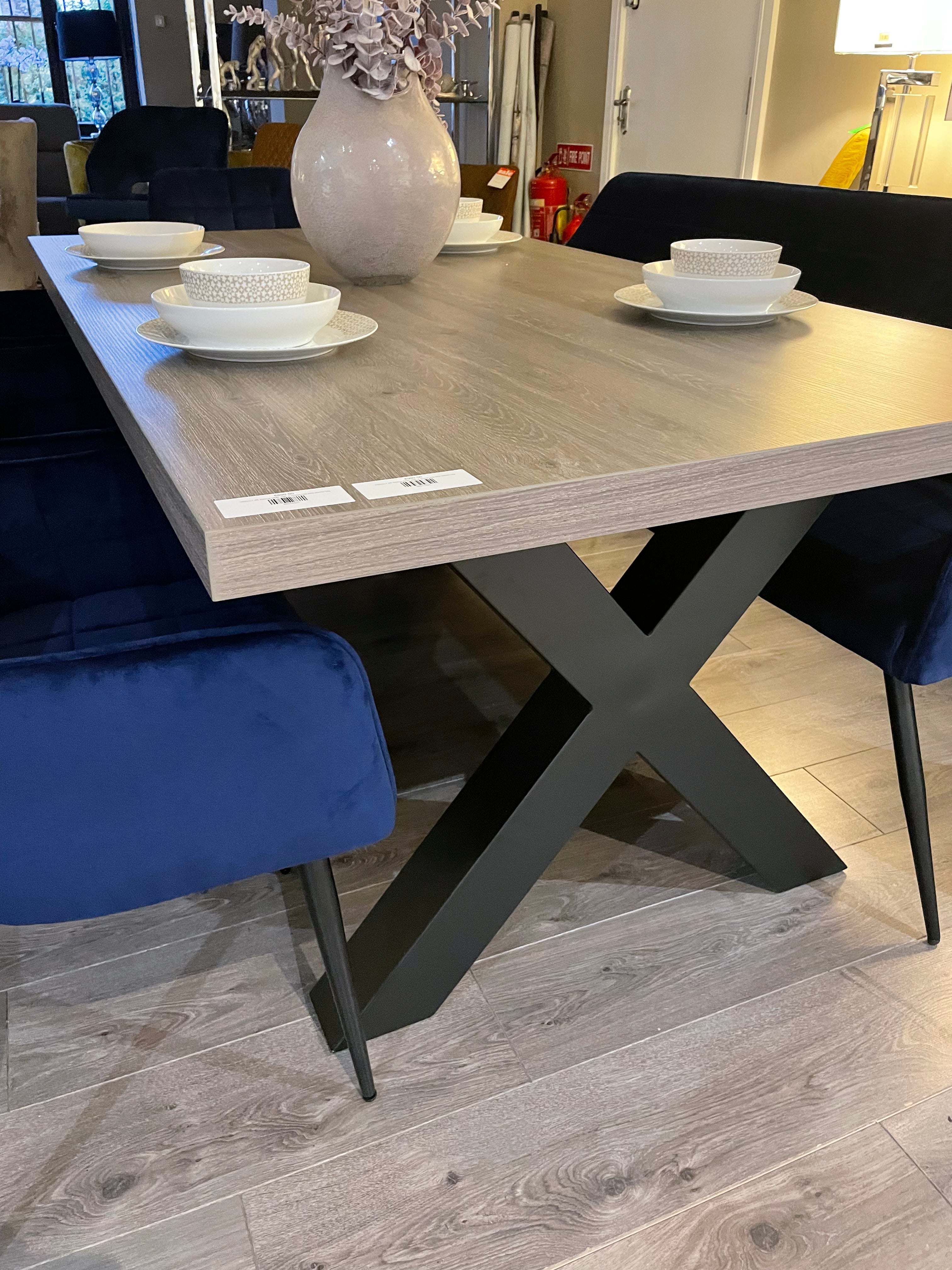 Dynasty Dining table in 2 sizes with cross leg-Dining Table-Renaissance Design Studio