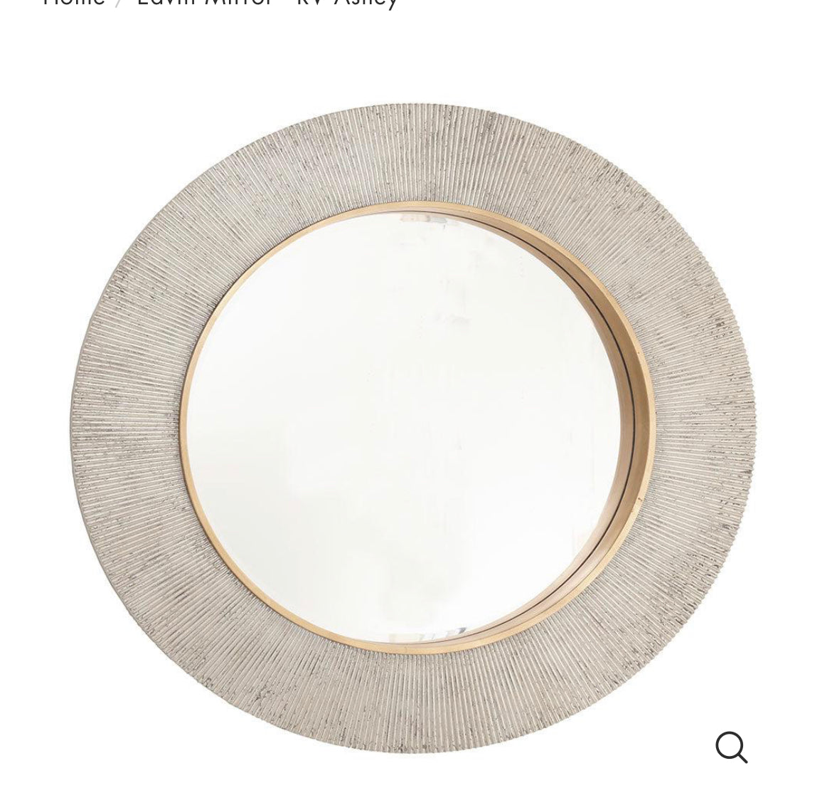 Edvin Distressed Brass & Gunmetal Round Mirror by RV ASTLEY-Renaissance Design Studio