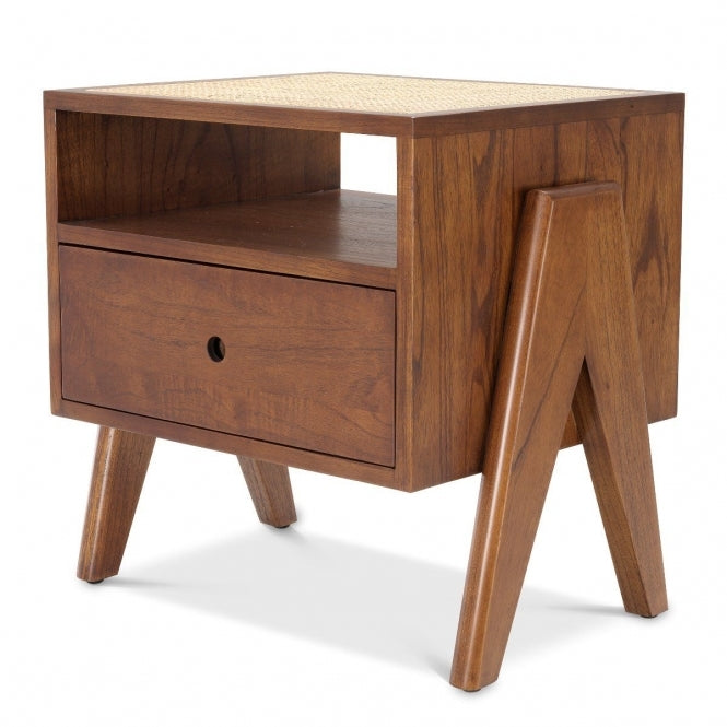 Nightstand Latour with cane top by Eichholtz in 2 finishes by eichholtz