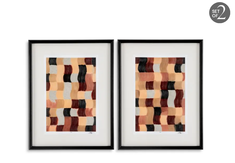 Eichholtz Prints Sun Baked Mosaïc by Grace Popp Set of 2-Renaissance Design Studio