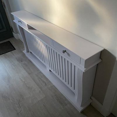 Elite Console table custom made to cover radiator