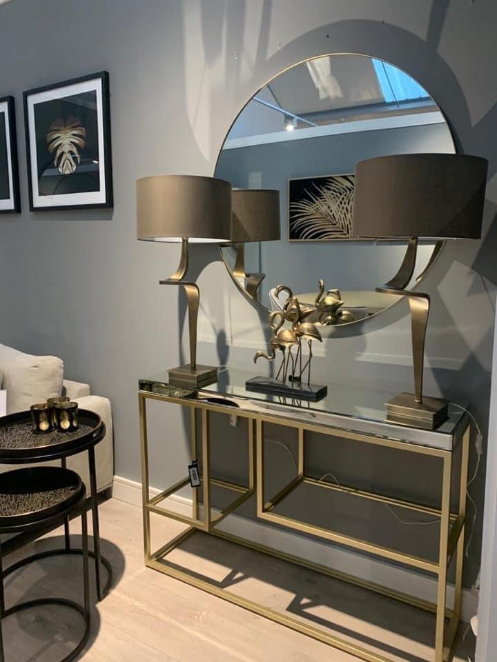 Elle pair of wall lamp in antiqued brass-Table Lamp-Renaissance Design Studio