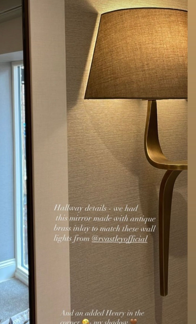 Elle pair of wall lamp in antiqued brass-Renaissance Design Studio