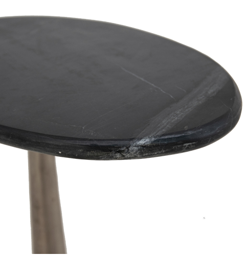 Ellie side table nickel and black-Renaissance Design Studio