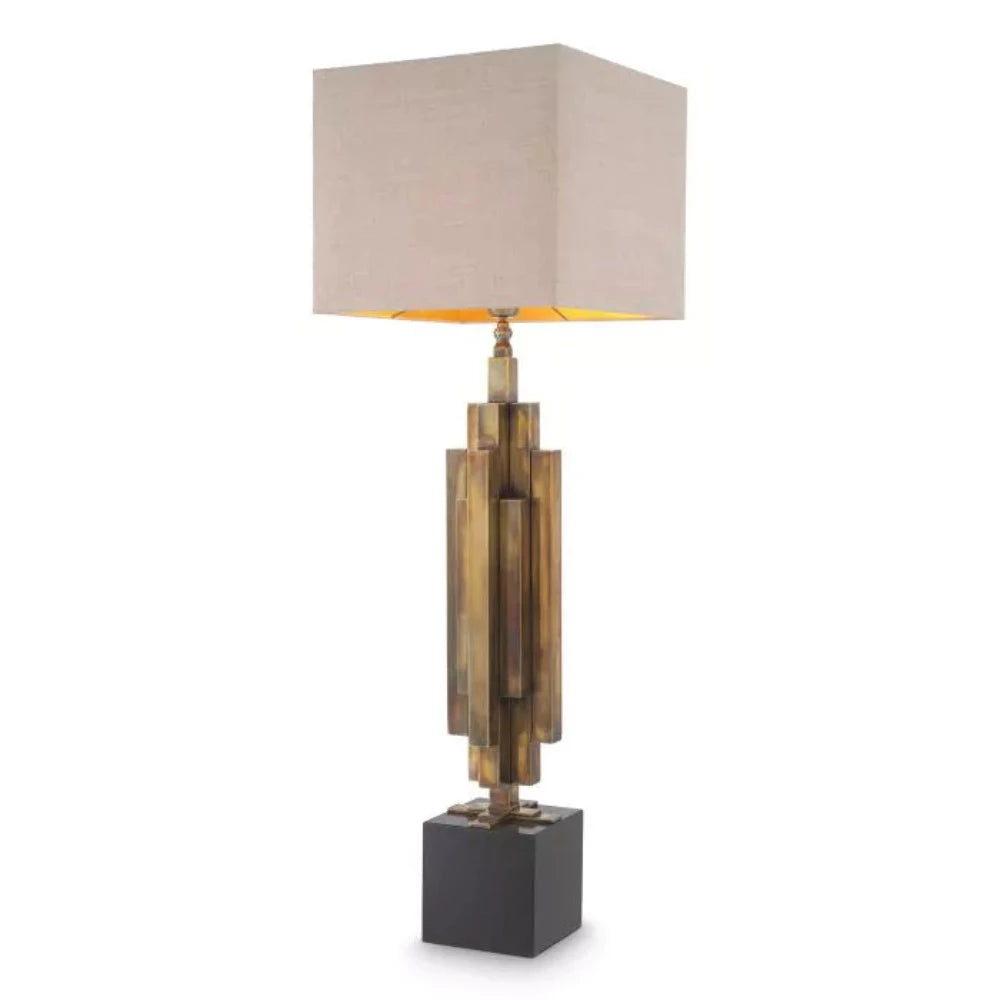Ellis Table Lamp vintage brass by Eichholtz-Renaissance Design Studio