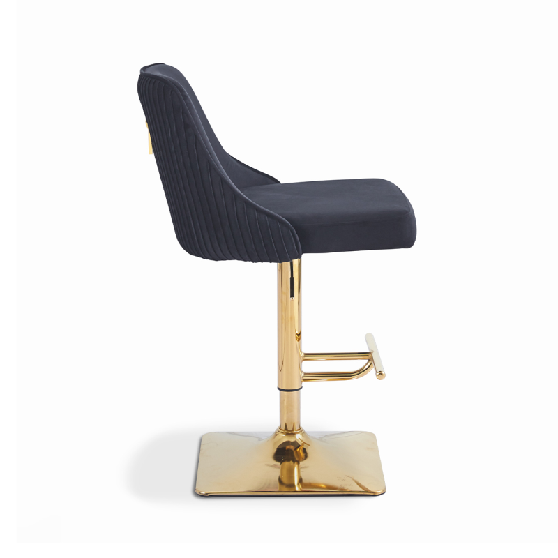 Elma bar stool in taupe or black with gold legs free delivery reduced price-Renaissance Design Studio