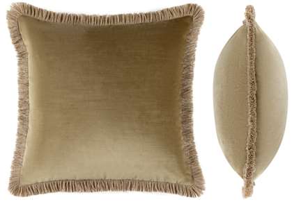 Elodie Sable Cushions With Fringe 45 x 45 cm-Renaissance Design Studio