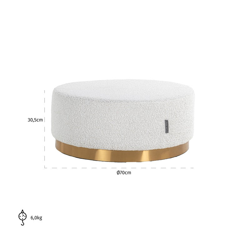 Emmy designer Footstool with gold base-Footstool-Renaissance Design Studio