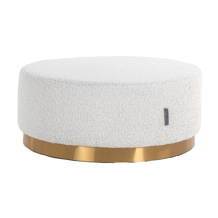 Emmy designer Footstool with gold base-Renaissance Design Studio