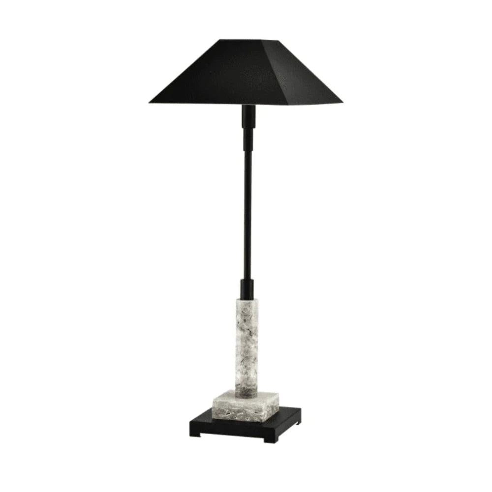 Emperor Buffet Lamp Black Or Gold With Marble Base-Renaissance Design Studio