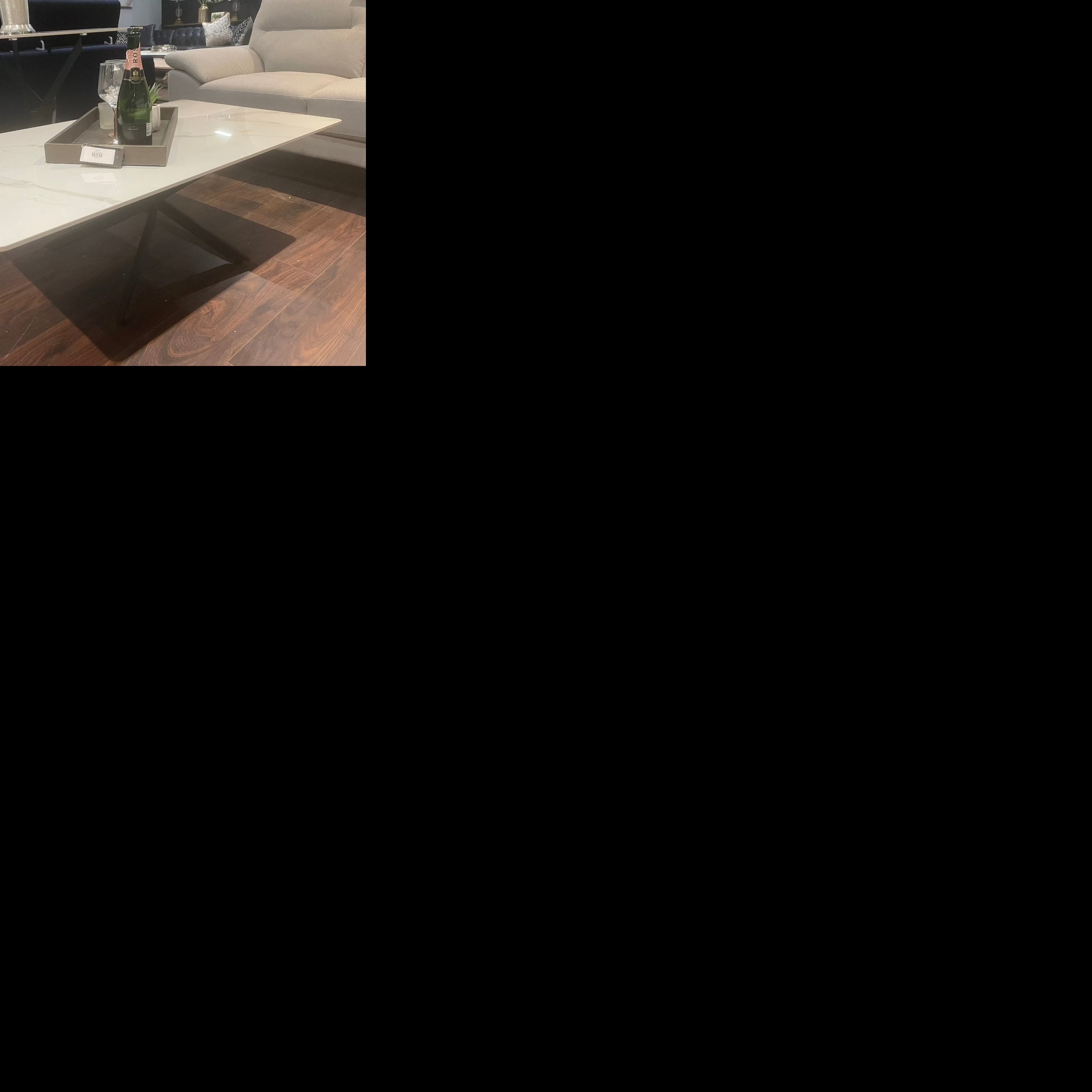 Enzo white and gold console table-console table-Renaissance Design Studio