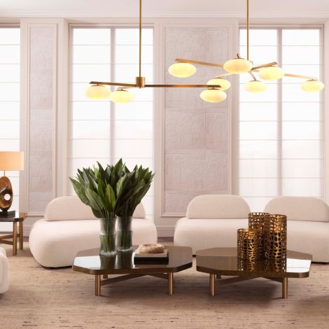 Evergreen 3 L Chandelier By Eichholtz-Renaissance Design Studio