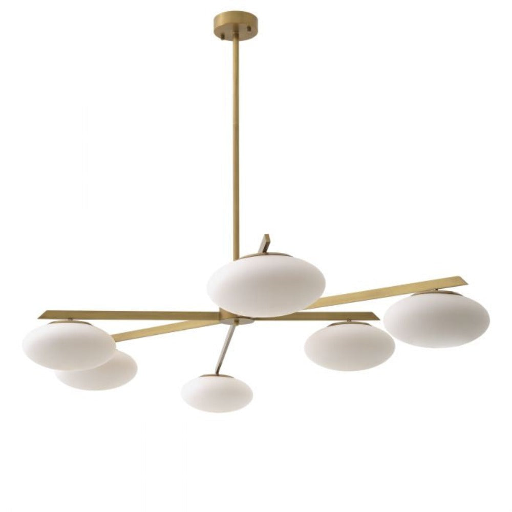 Evergreen 6 large chandelier by Eichholtz-Renaissance Design Studio