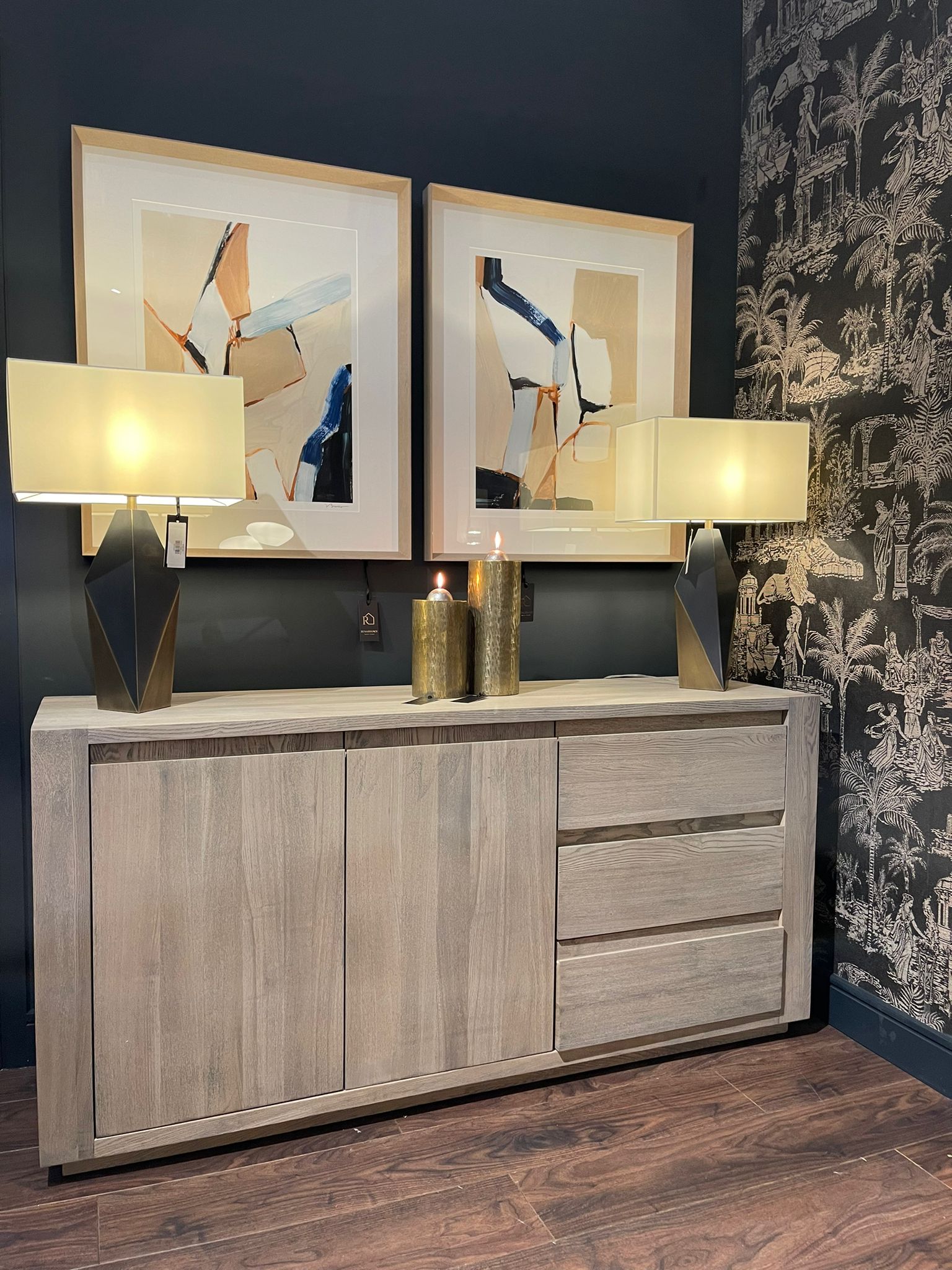 Fabian light oak Sideboard-Sideboard-Renaissance Design Studio