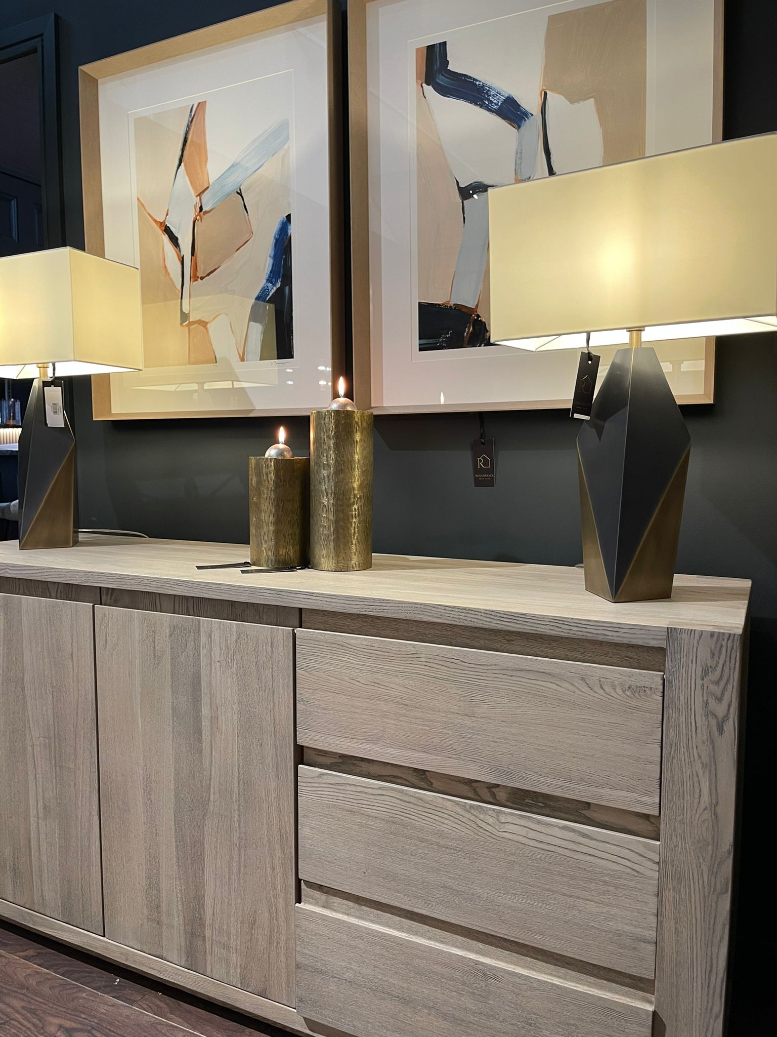 Fabian light oak Sideboard-Sideboard-Renaissance Design Studio