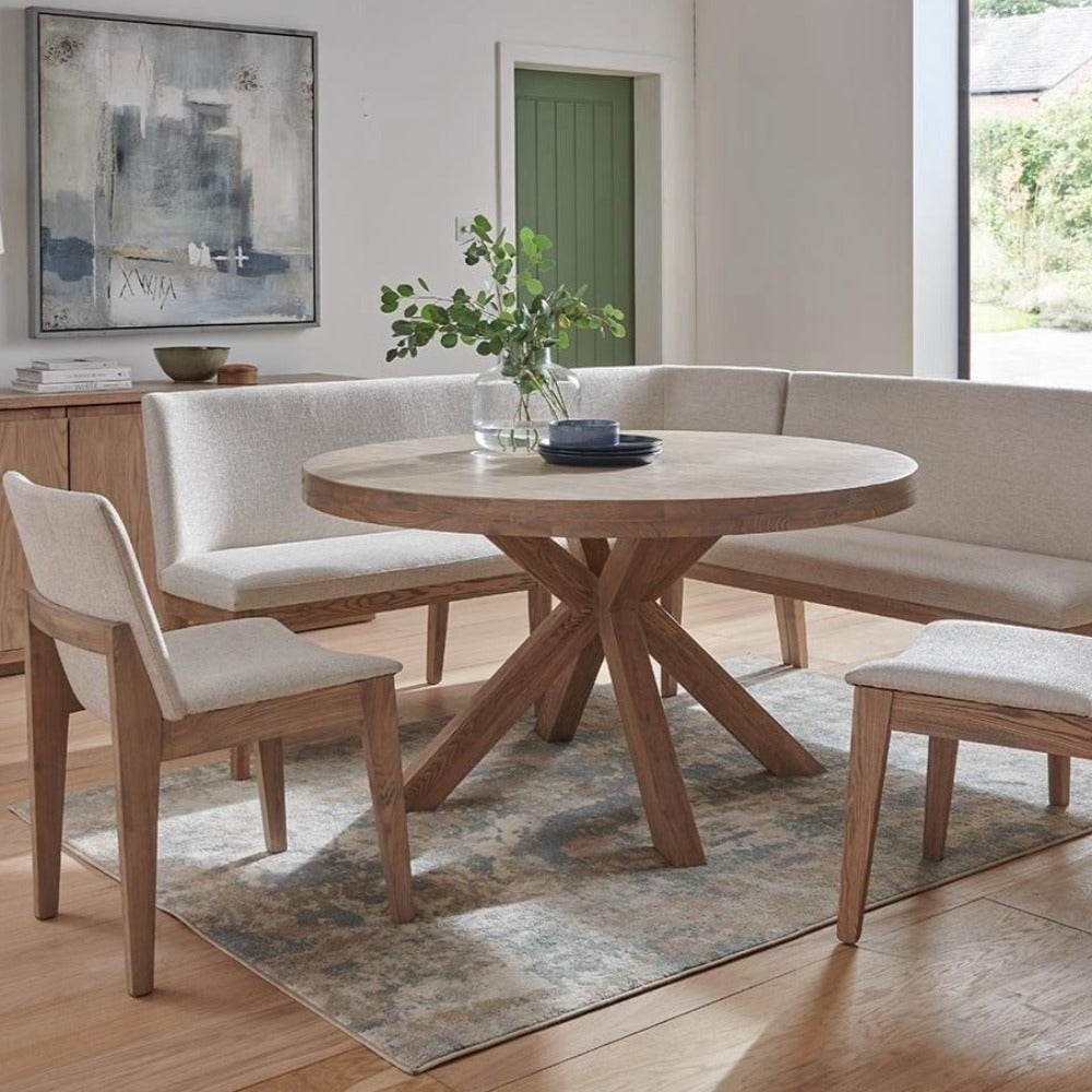 Fabian Oak Dining Table Oval Or Round With Spider Leg-Renaissance Design Studio