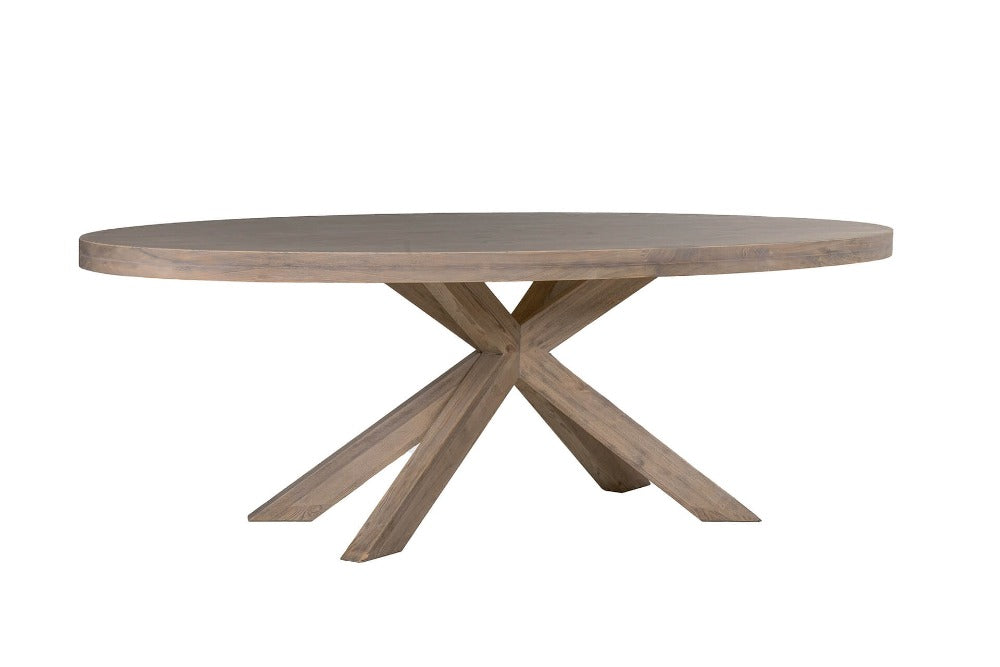 Fabian Oak Dining Table Oval Or Round With Spider Leg-Renaissance Design Studio