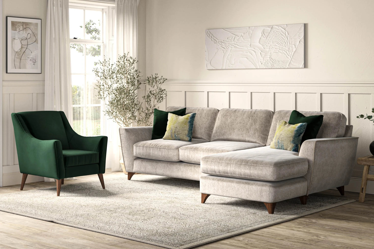 Fairfax corner chaise sofa Custom made for YOU by Whitemeadow. AF-Corner sofa-Renaissance Design Studio