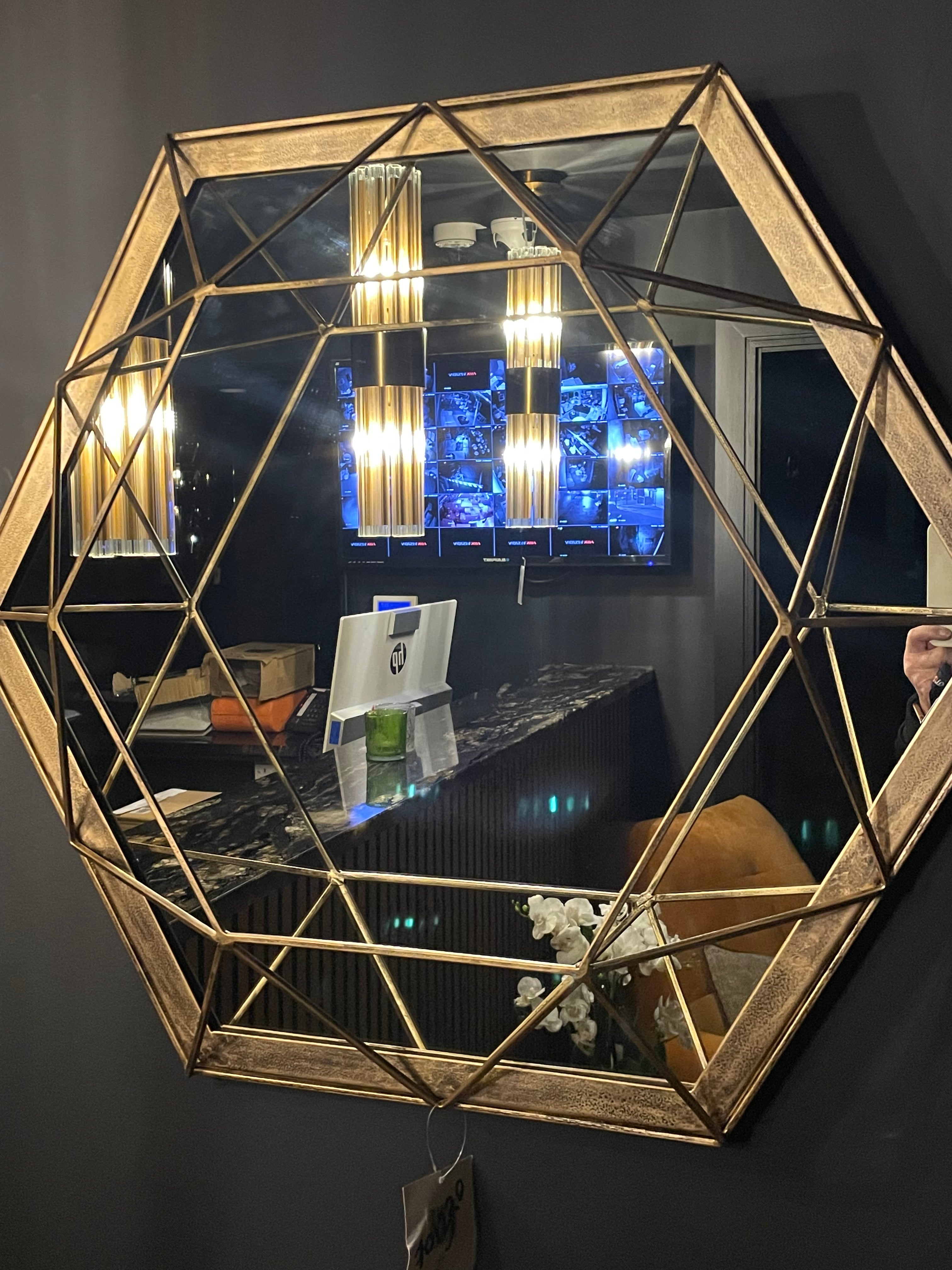 Fantabo gold mirror on half price offer-Renaissance Design Studio