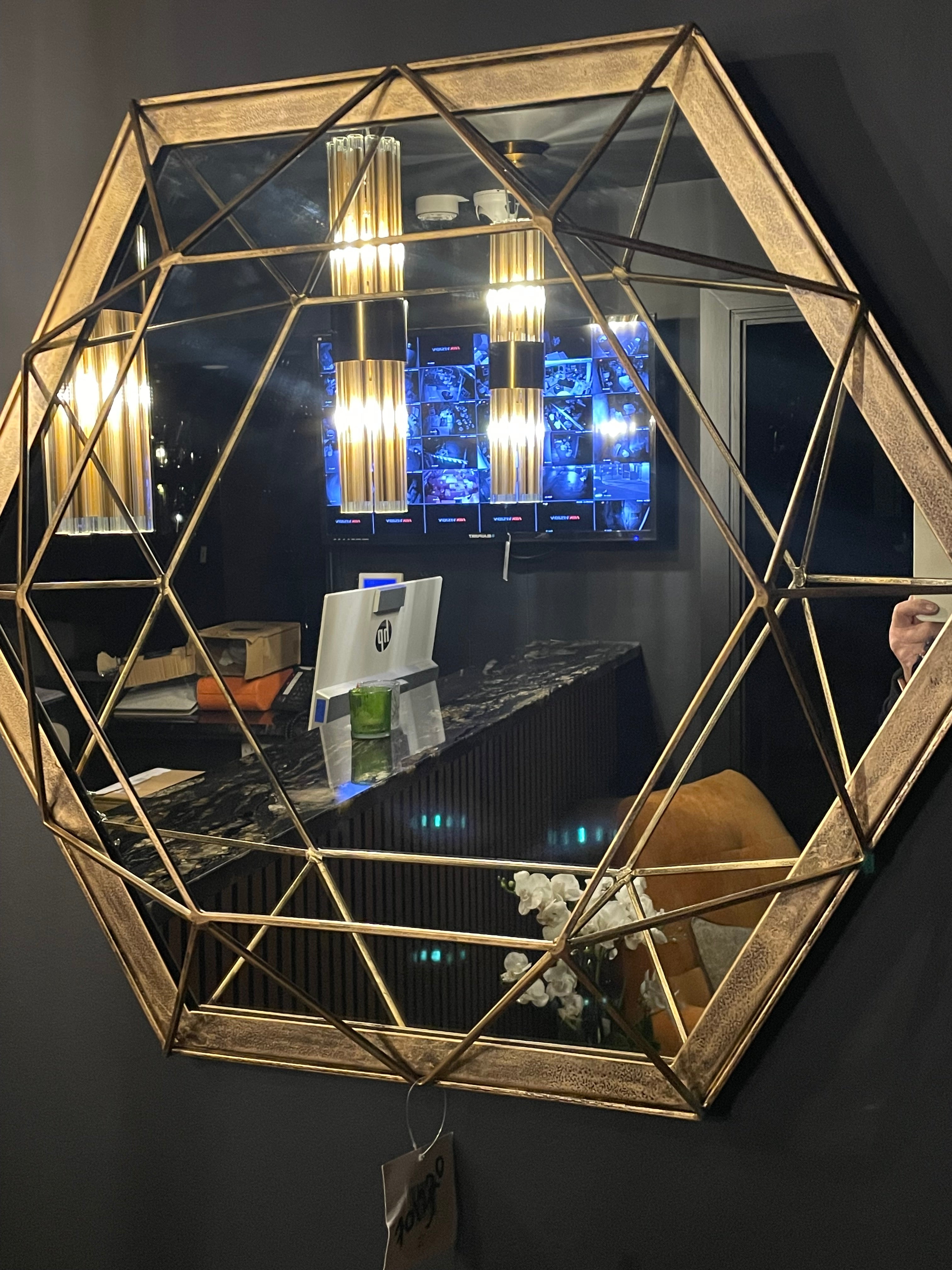 Fantabo gold mirror on half price offer-Renaissance Design Studio