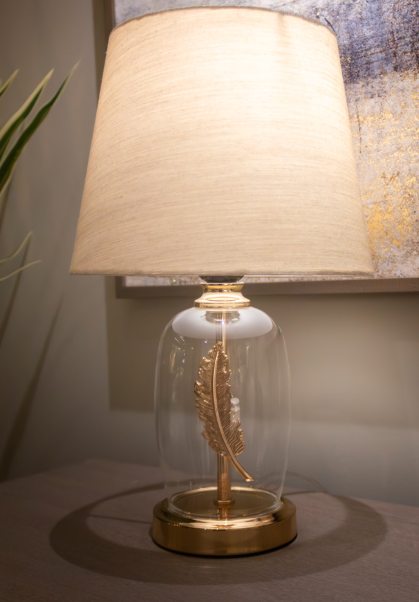 Feather Small Bedside Lamp 33cm-Renaissance Design Studio