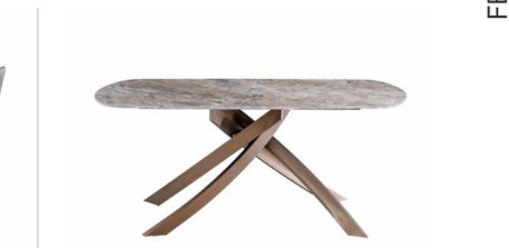 Fendi console table marbled stone with bronze legs-Renaissance Design Studio