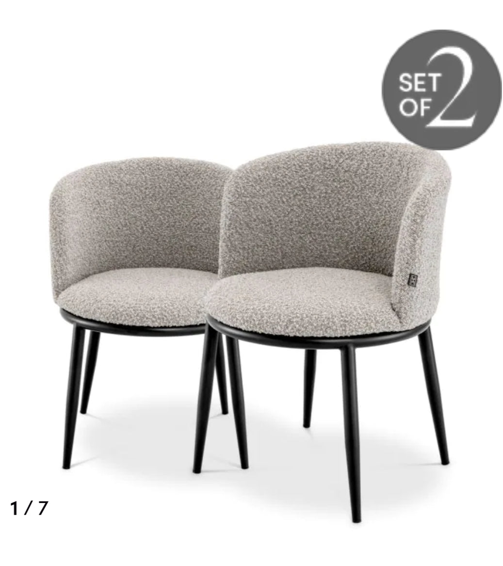 Filmore Dining Chairs set of 2 by Eichholtz in several colours-Renaissance Design Studio