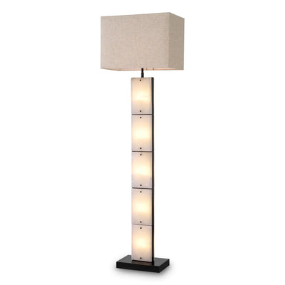 Floor Lamp Ortiz Bronze highlight with alabaster by Eichholtz