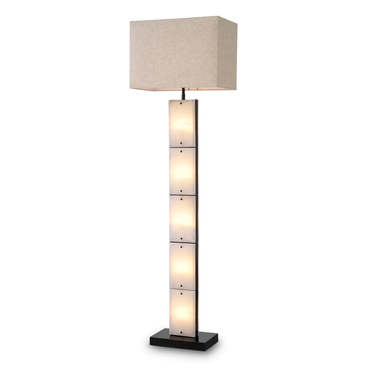 Floor Lamp Ortiz Bronze highlight with alabaster by Eichholtz-floor lamp-Renaissance Design Studio