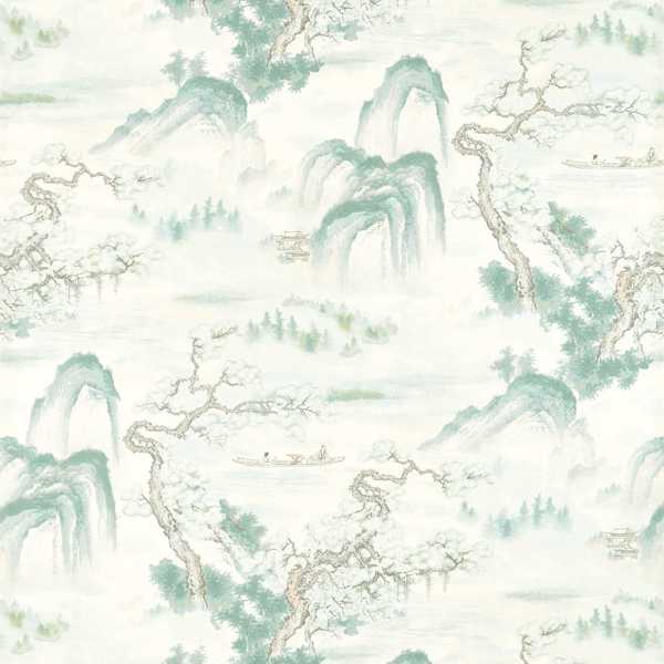 Flouting Mountains Wallpaper by Zoffany-wallpaper-Renaissance Design Studio