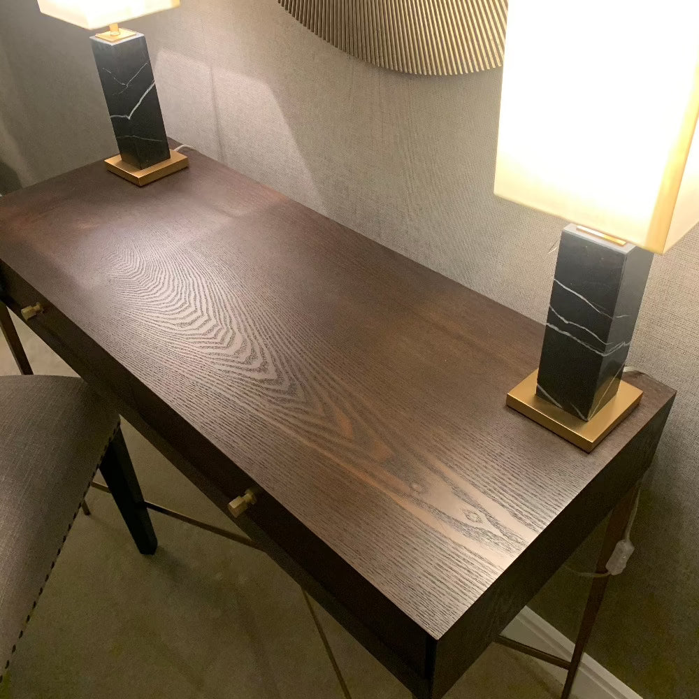 FLYNN Chocolate and Brass Console Table Pre Winter Sale Special ! save 30%-Renaissance Design Studio