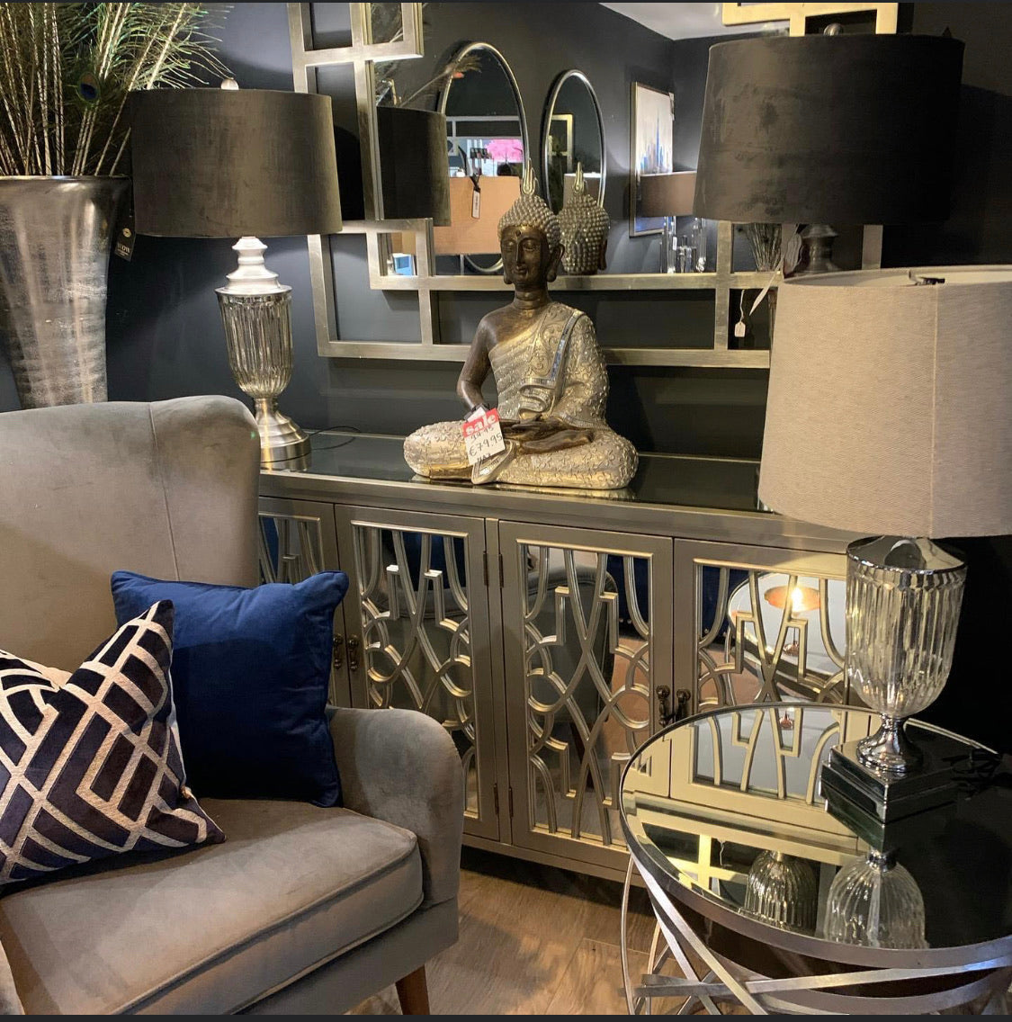 Freya Queen Anne Wing back armchair in selection of colours-Armchair-Renaissance Design Studio