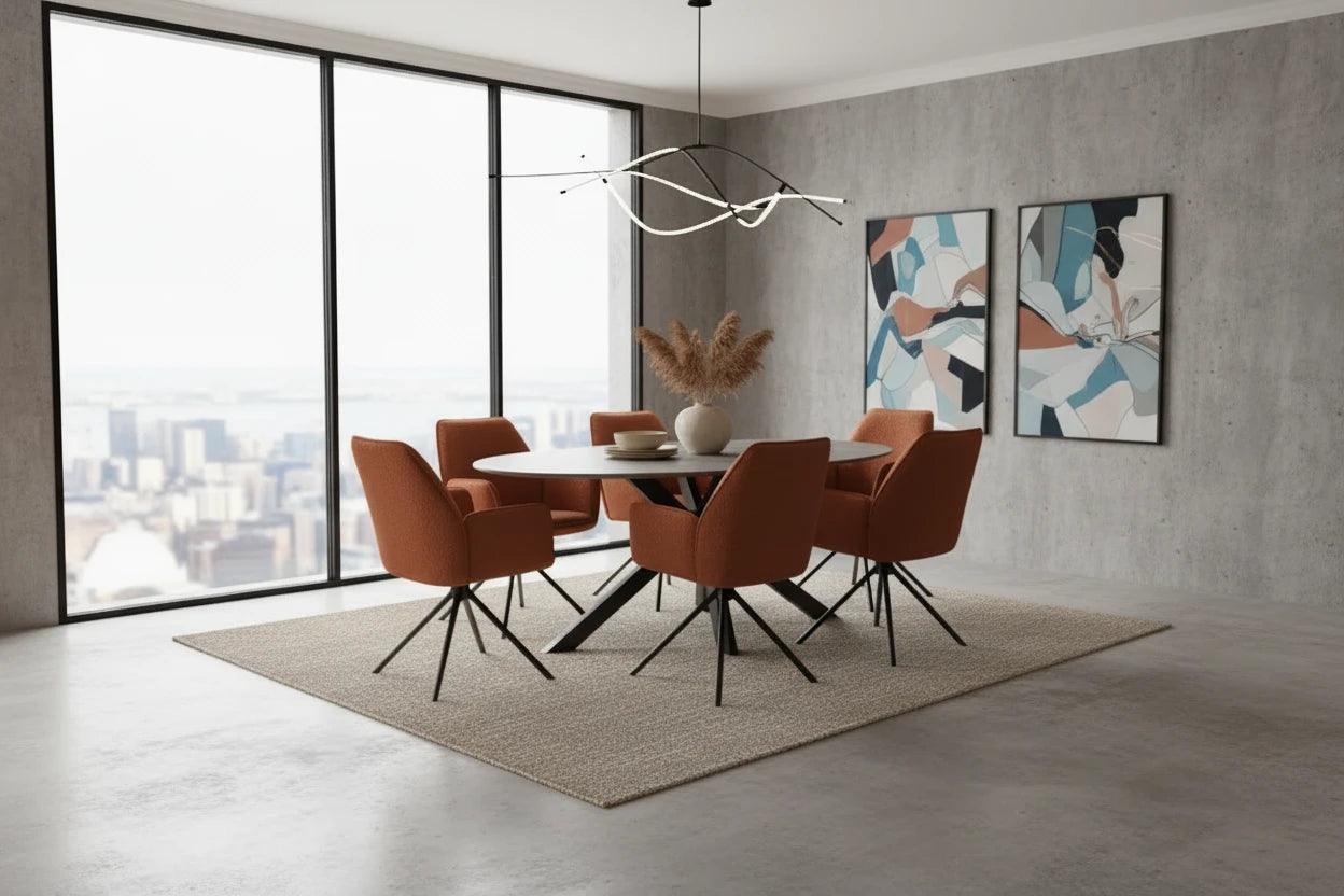 Galant Oval Table With Smart Top & Spider Leg-Renaissance Design Studio