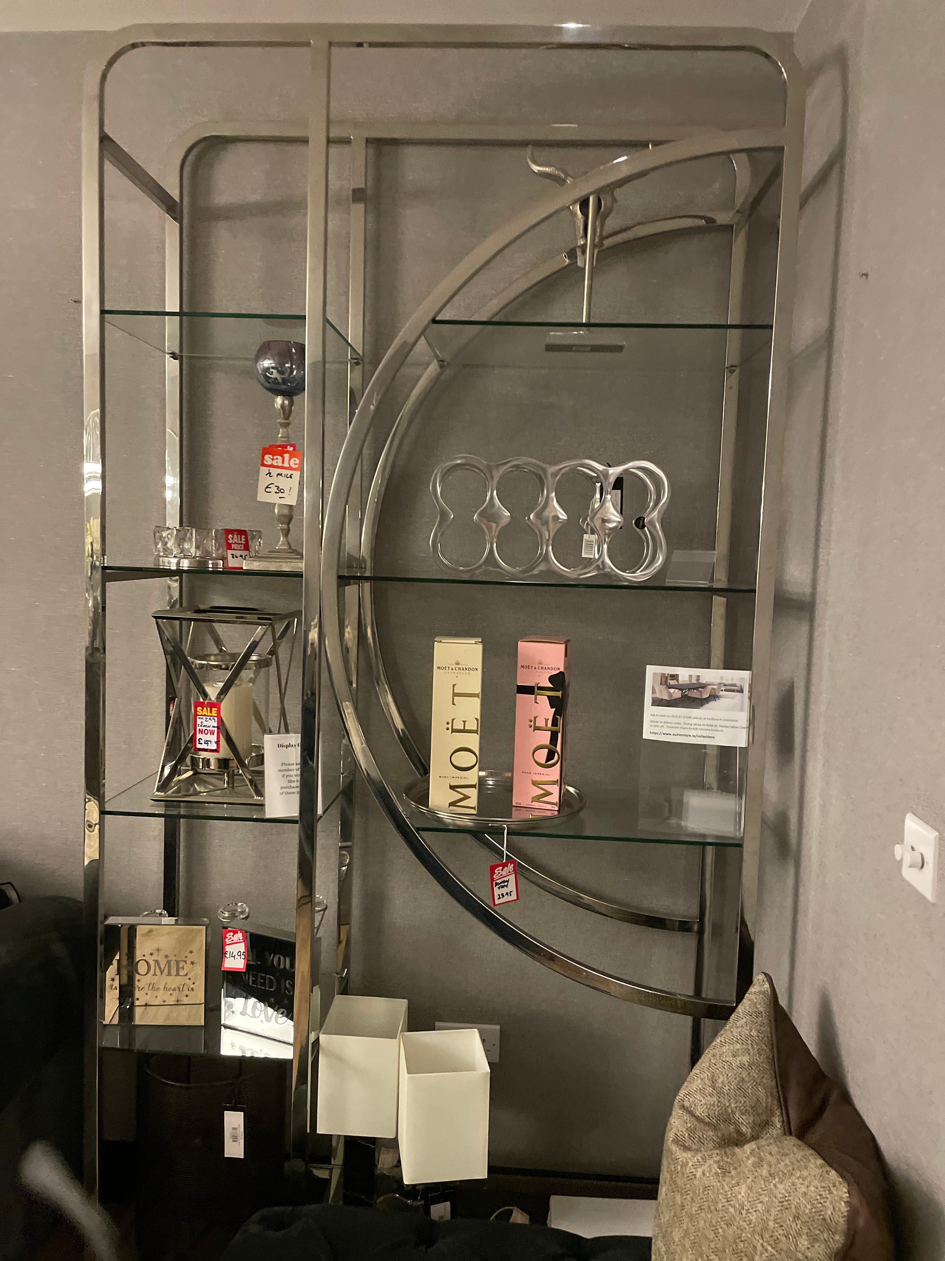 Gatsby chrome display unit reduced-Renaissance Design Studio