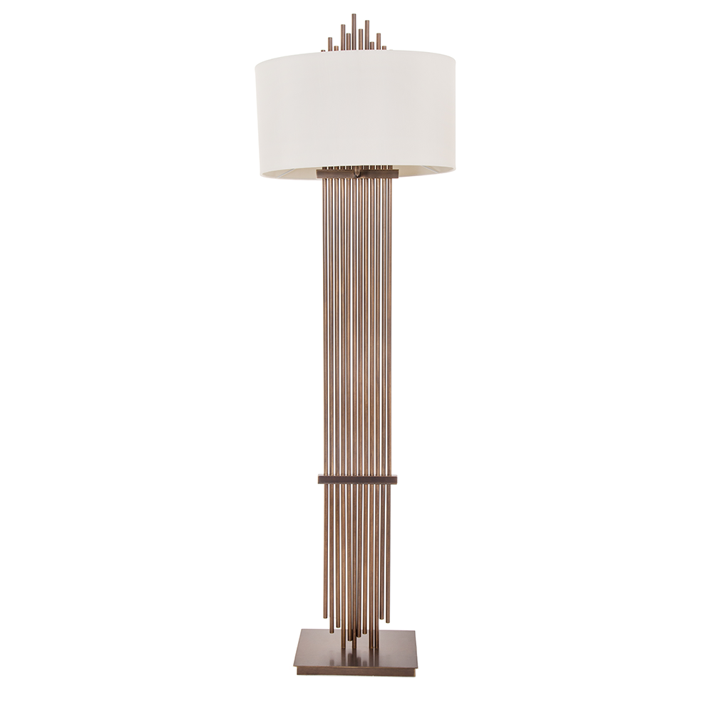 Gatsby v Bronze Floor Lamp-Floor Lamp-Renaissance Design Studio