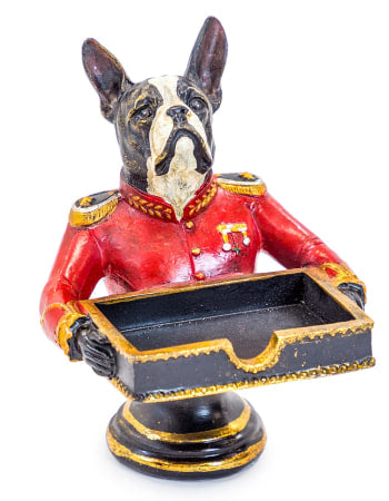 Gentry bull dog red jacket Card holder sweet tray-Renaissance Design Studio