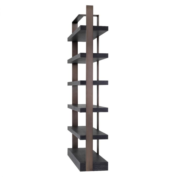Geo wall unit shelving unit by Eichholtz Bronze finish-Renaissance Design Studio