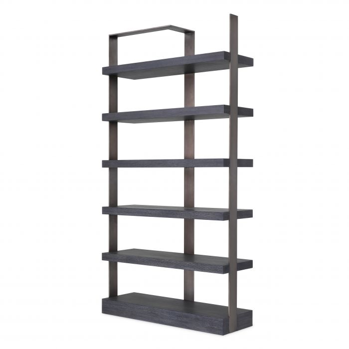 Geo wall unit shelving unit by Eichholtz Bronze finish-Renaissance Design Studio