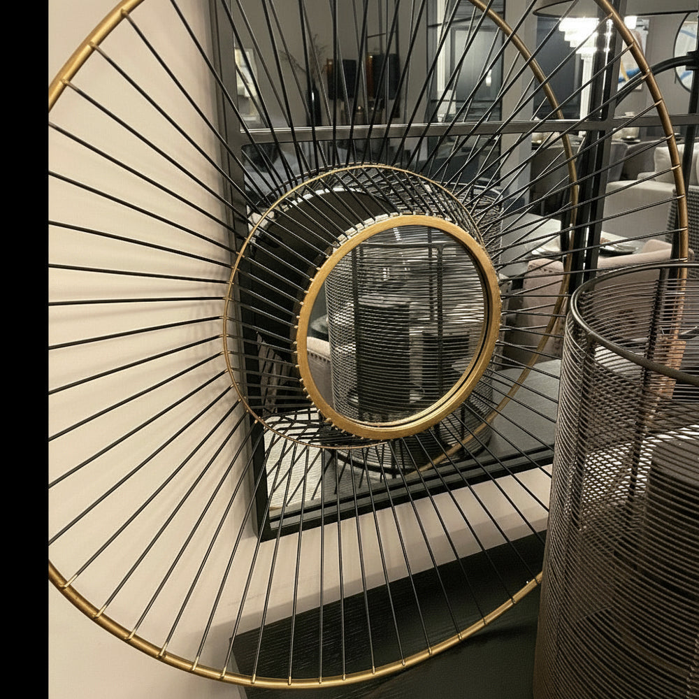 Gold  mirrored wall art clearance half price offer
