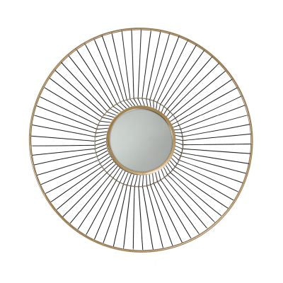 Gold and black mirrored wall art