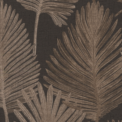 Gold & Black Leaf Wallpaper By Ryan