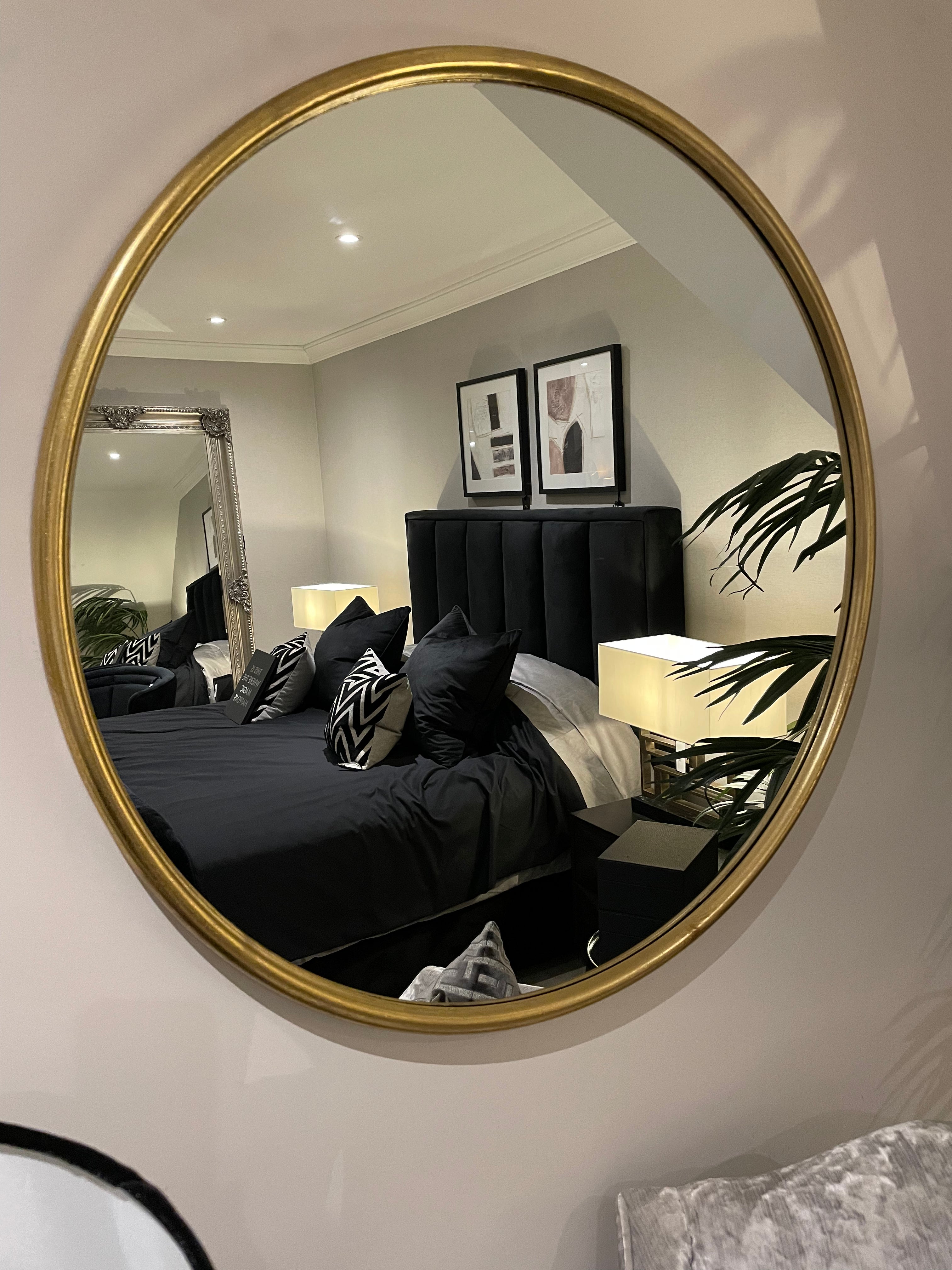 Gold Casey Round 90 cm contemporary Mirror Casey-Renaissance Design Studio