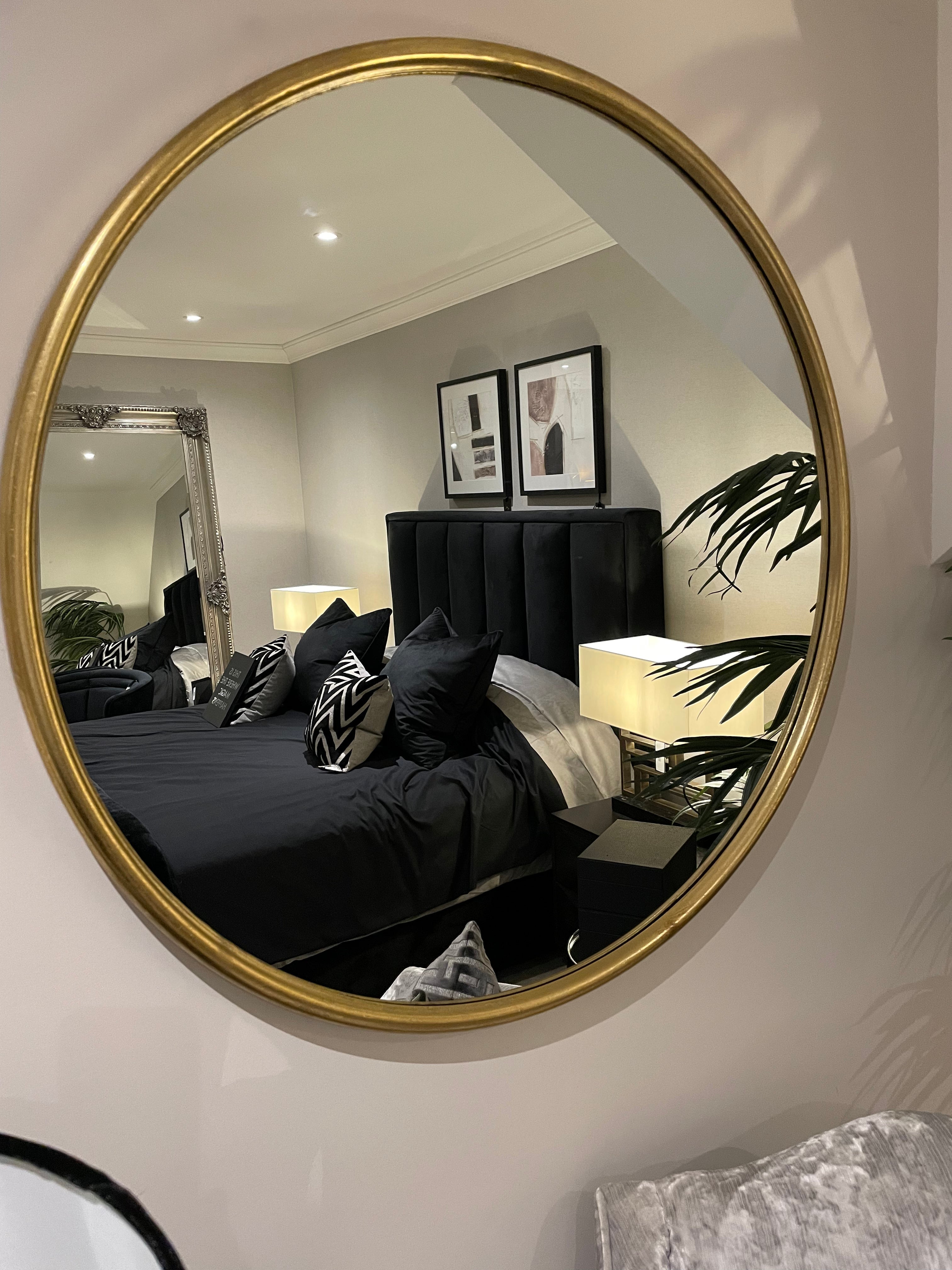 Gold Casey Round 90 cm contemporary Mirror Casey-Renaissance Design Studio