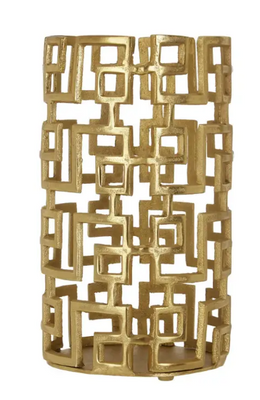 Gold Hurricane Candle Holder