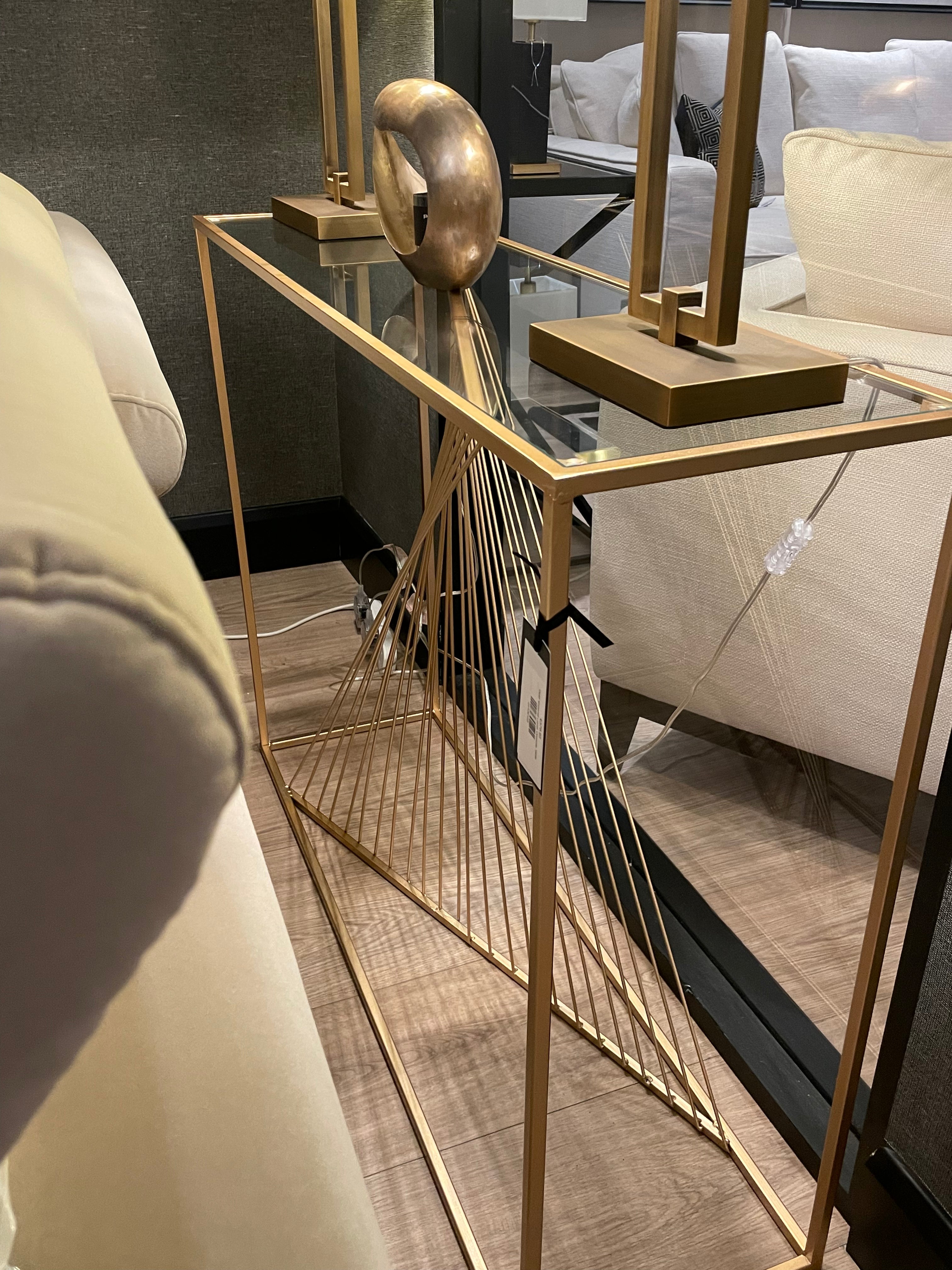 Gold Imperial Lunar Console Table Black Friday Sale-Renaissance Design Studio