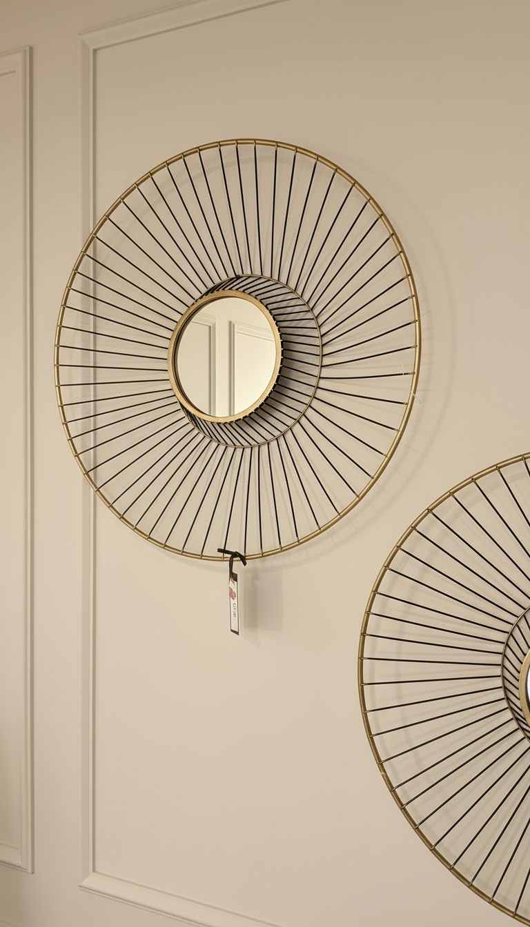 Gold mirrored wall art clearance half price offer-Renaissance Design Studio