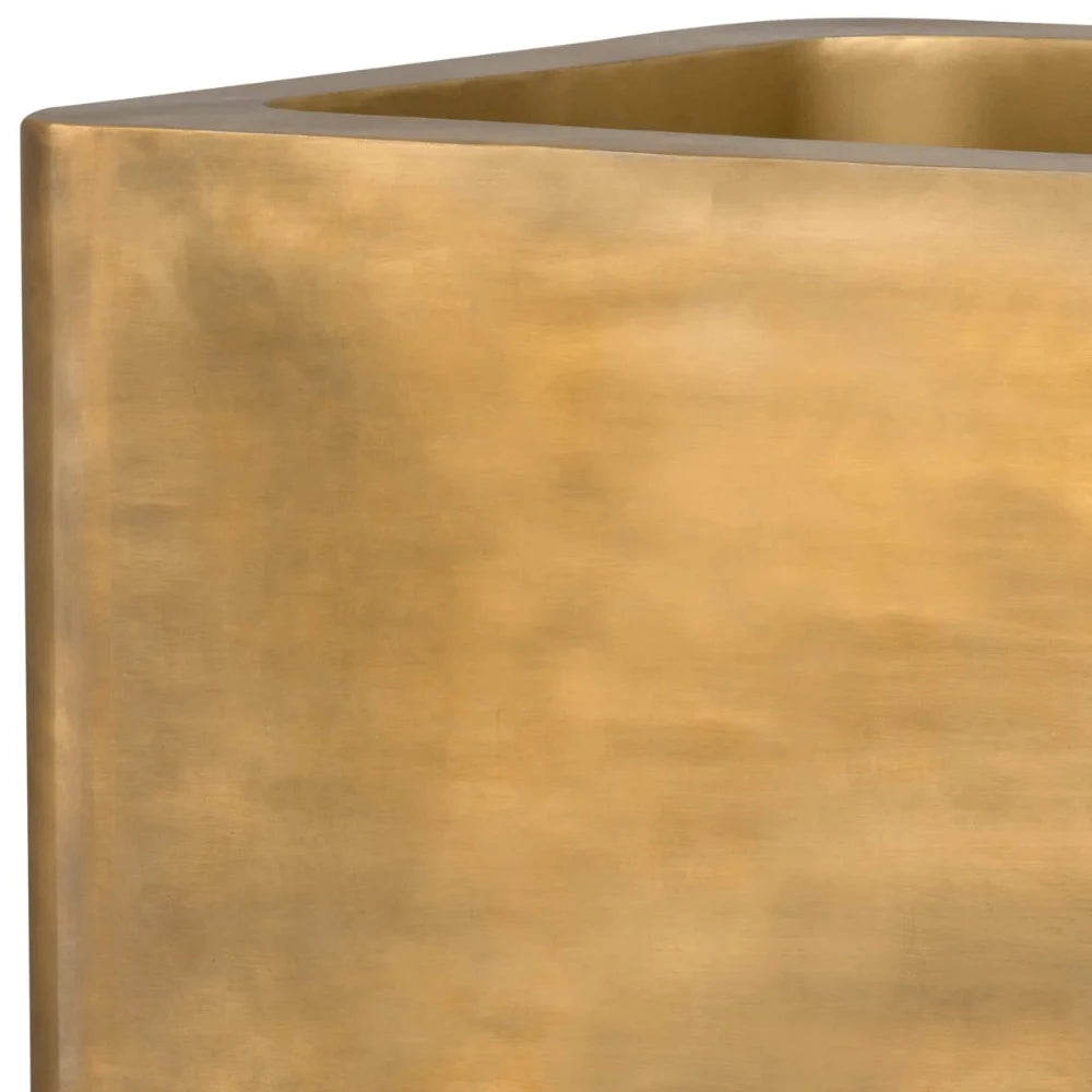 Gold Planter Jasper Square High by Eichholtz-Renaissance Design Studio